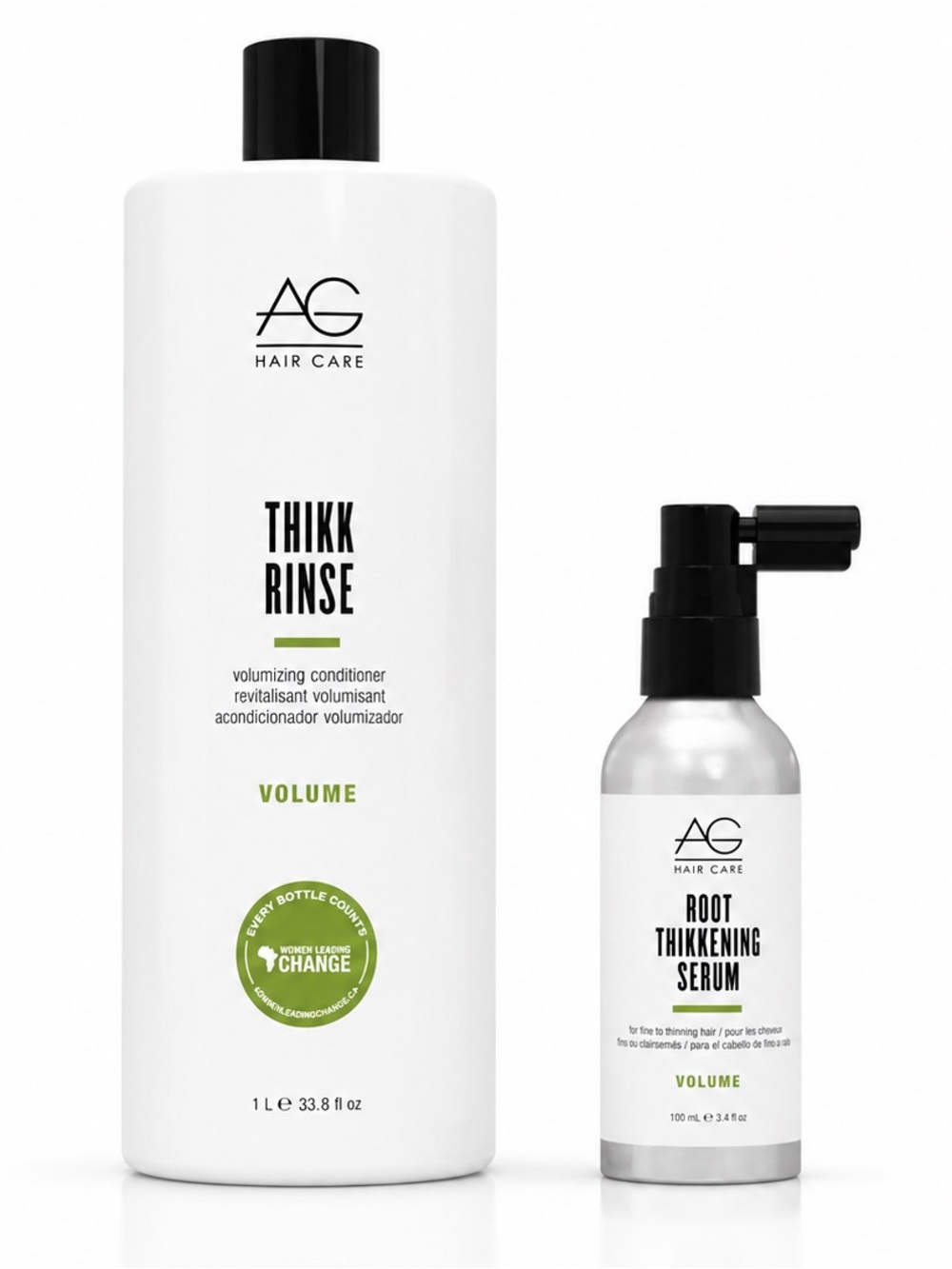 AG Hair Care Thikk Rinse Conditioner & Root Thickening Serum Volume Set